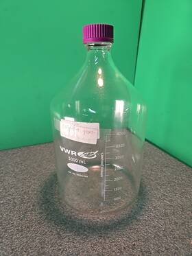 89000-244 Vwr 88000-244 5000ml Screw Cap Glass Media Storage Bottle