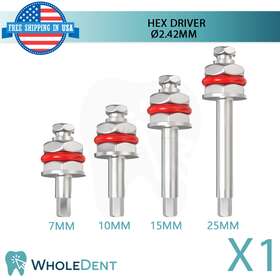 Hd2425 Wholedent Hd2407/hd2410/hd2415/hd2425 X1 Hex Driver 2.42mm For Dentists Abutment Drivers Int Standard Platform