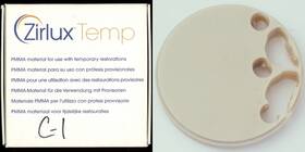 900-7909 Zirlux Used Temp Pmma - 98x18 Mm Shade C1 Use By 2025-10-01