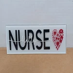 Nurse Kelly -- Sign Plaque Wall Art Small X 7 3/4 Inch Nursing Medical. Fixed Price $14.00.