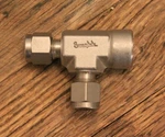 1- Swagelok Stainless Steel Run Tee, 1/2" Od Tube X 1/4" Fnpt, SS-810-3-4TFT. Fixed Price $26.99.