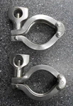 Lot Of Two Tri-clover 2"ID Double Pin Ferrule Od Sanitary Clamps. Fixed Price $19.99.