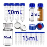2ML/10ML Amber/clear Sample Glass Vials, 15ML/50ML Conicial Centrifuge Tubes Cap. Fixed Price $52.63.