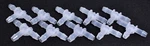 10 Count Nordson Medical Tee Tube Fittings W/ Series Barbs 3/8" Id T670-6005. Fixed Price $12.99.