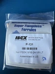 50PK Idex P-131 Super Flangeless Nut 5/16-24 Flat-bottom, For 1/8" Od. Fixed Price $250.00.