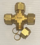 Swagelok Brass Union Cross Fitting, 1/2" Od Tube, B-810-4. Fixed Price $17.85.