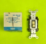 Leviton 5504-2I Toggle 4-WAY Ac Switch 15A 120/277V Spec Grade Grounding Ivory. Fixed Price $8.00.