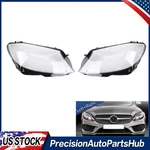 2PCS For Mercedes Benz W205 C180 C200 C260L 2015-2017 Front Headlight Lens Cover. Fixed Price $73.82.
