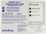 *1-BOX* Smiths Protex D.i.c. Tube Uncuffed 8.0 Mm Cannula 502080. Fixed Price $39.99.