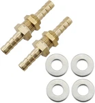 Hex Bulkhead Straight Fitting 2PCS Hose Union Brass Barbed. Fixed Price $10.95.