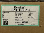 Excelon Rnt Tubing 3/8"OD; 1/4"ID; 1/16" Wall: Clear. 100. Fixed Price $110.00.