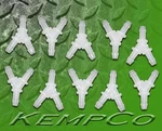 (10) 3/16" Hose-barb (wye) Connector Fittings Kynar Ozone Air Line Small. Fixed Price $43.53.