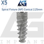 Spiral Fixture Narrow Platform (np) Conical Connection Hex 2.25MM Dental Sla. Fixed Price $389.90.