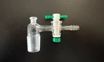 (new) Chemglass Vacuum Adapter 7/10 Upper 24/25 Lower With Ptfe Stopcock. Fixed Price $75.00.