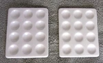 Coorstek Ceramic Porcelain 12-WELL Depression Color Reaction Spot Plate 60427. Fixed Price $70.00.
