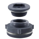 Rierdge 1-1/2" Npt Female Pvc Bulkhead Fitting, Water Tank Connector With Plu.... Fixed Price $13.01.