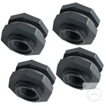 4PCS NPT1/2 Pvc Bulkhead Fitting, Inch Plastic Water Tank Connector Threaded. Fixed Price $15.63.