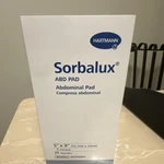 Hartmann Sorbalux Pad 5" 9" White Abdomen Rectangle 25 Pack. Fixed Price $7.00.