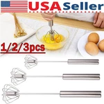 Semi-automatic Egg Whisk Hand Push Beater Stainless Steel Blender Mixer. Fixed Price $28.66.