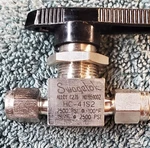 Swagelok Ball Valve 1/8", Alloy C-276, HC-41S2, HC41S2. Fixed Price $700.00.