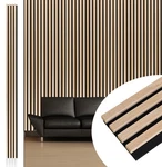 Panels Wall Acoustic Slat 9 Feet 6 Piece 108X4.72IN Natural Oak Wood Neatiease. Fixed Price $259.99.