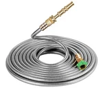 50FT 304 Stainless Steel Garden Hose W/ Brass Nozzle Flexible Kink-free. Fixed Price $34.99.