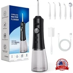 Cordless Water Flosser Dental Oral Irrigator Travel Teeth Cleaner Pick Blk. Fixed Price $15.99.