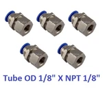 Bulkhead Instant Hose Connector Tube Od 1/8" X Npt Push Fitting 5 Pieces. Fixed Price $18.99.