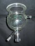Chemglass 100MM Flange 300ML Jacketed Benchtop Reaction Vessel, GL14, Damaged. Fixed Price $232.49.