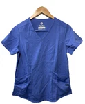 Adar Pro Scrubs For Women Modern V-neck Top Short Sleeve Size Small Blue. Fixed Price $24.99.