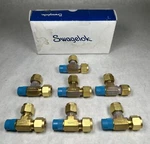 New (qty 7) Swagelok B-600-3TMT Brass Male Run Tee Od X 1/4 Npt 3/8". Fixed Price $49.99.