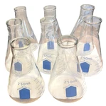 Pyrex Vista 70980-250, 250ML Erlenmeyer Flask Narrow Mouth Set Of Euc. Fixed Price $49.99.