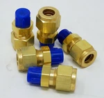 Lot Of 5 Parker 6MSC2N-B 3/8" A-lok X 1/8" Mnpt Brass Straight Connector. Fixed Price $29.95.