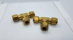 Parker 6ET6-B A-lok Brass Union Tee 3/8" Od Tube Ref B-600-3 Lot Of 2 Nnb. Fixed Price $17.99.