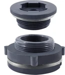 1-1/2" Npt Female Pvc Bulkhead Fitting, Water Tank Connector With Plugs For Rain. Fixed Price $17.11.