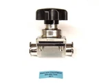 Aquasyn 2" Od Diaphragm Manual Valve 316L Stainless Used (9671)R. Fixed Price $190.00.