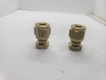 Hoke Gyrolok 4CP-B Ref B-400-C Brass Compression Cap 1/4" Mnpt, Lot Of 2, Nnb. Fixed Price $14.96.