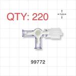 220 Qosina 4-WAY Stopcock, Female Luer Locks, Rotating Pn 99772. Fixed Price $79.00.