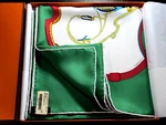 Rare Herm 2016 Carre 90 Scarf "springs" Emeraude/blanc/ciel Nib. Fixed Price $799.00.