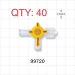 Qty 40 Qosina 4-WAY Stopcock Female Luer Locks W/ Spin 99720. Fixed Price $39.00.