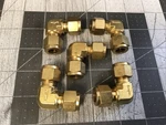 Swagelok Brass Union Elbow Fitting 3/8 Od B-600-9(LOT Of 5)(LXC11I). Fixed Price $39.99.