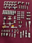 Swagelok Ss Mixed Lot Of 94 Fittings, Valves, Elbow, Tee, Caps 316 Mostly Used. Fixed Price $650.00.