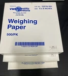 Vwr 6" X Weighing Paper 12578-201 500/PK Case Of 3. Fixed Price $30.00.