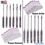 10PKS Dental Endo Peeso Reamers/glidden Gates Spiral Burs Root Canal 1#-6# Files. Fixed Price $75.90.