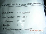 Saint Gobain Bulkhead Straight Union FMF4SUPN-1. Fixed Price $25.00.