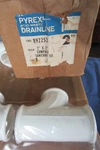 Corning Pyrex 2" Compact Sanitary Tee Acid Waste Drainline Pipe Fitting. Fixed Price $34.95.
