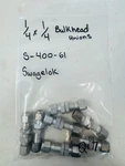 Swagelok S-400-61 Steel 1/4" X Bulkhead Union Tube Fitting Pack Of 7. Fixed Price $65.32.