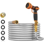 Giraffe Tools 304 Stainless Steel Metal Garden Water Hose 25/50/75/100FT X 5/8". Fixed Price $45.99.