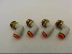 Smc KQ2L07-U02 Male Elbow 1/4" Npt Od Tube, Lot Of 4, Nnb. Fixed Price $11.95.