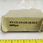 NV-CS-1/4-GS-18-M-F Carbon Steel Needle Valve 1/4" X 6000PSI. Fixed Price $14.37.